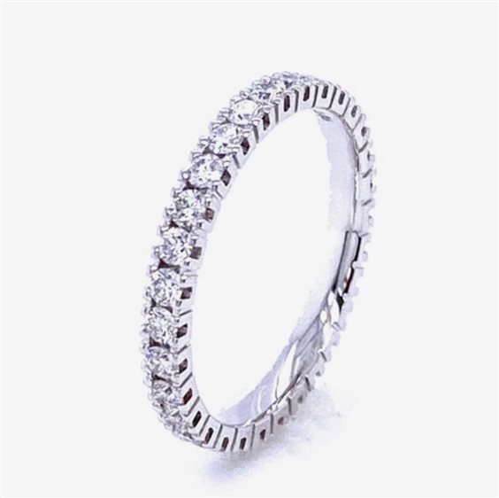 Anello Gazzola in Oro bianco Diamante 0.38 Ct AV001#..1.30BLU13 - AV001#..1.30BLU13